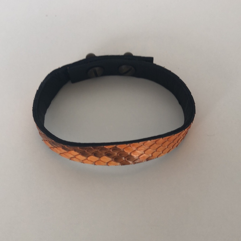 Snakeskin Python Leather Wrap Bracelet - Picture 3 of 4